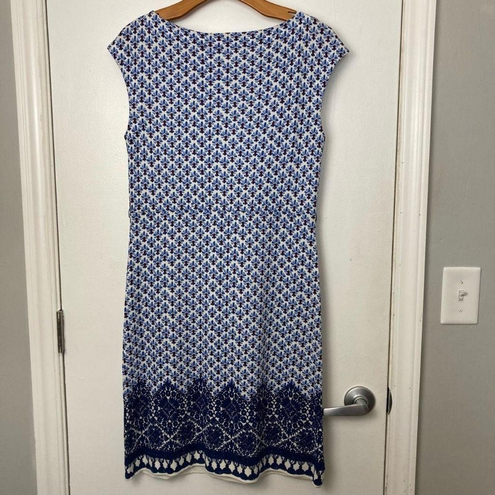 Tory Burch Women's Blue and White Dress